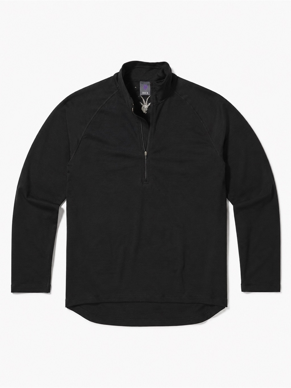 ibex Black Quarter-Zip Crew Pullover